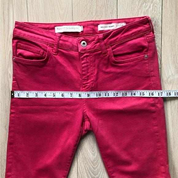 Anthropologie Pilcro and the Letterpress Mid-Rise Skinny Jean Shorts Hot Pink 28 - Picture 3 of 10